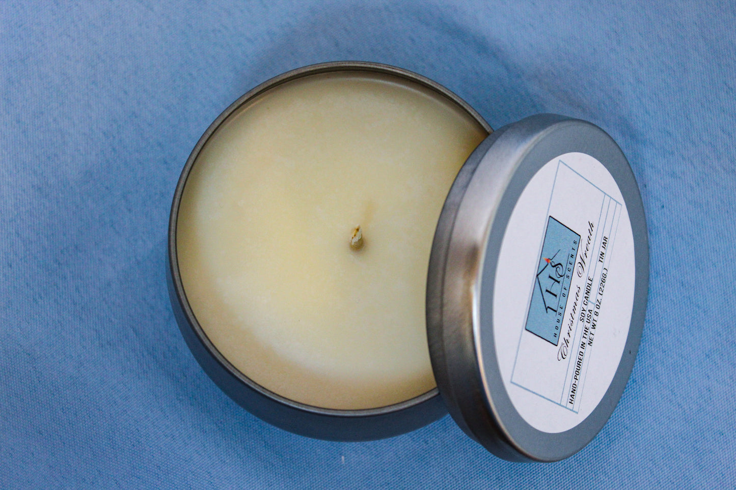 Christmas Wreath Signature Tin Candle