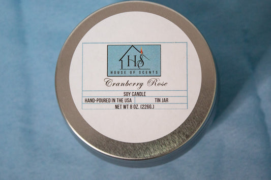 Cranberry Rose Signature Tin Candle