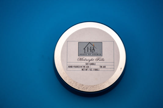 Midnight Falls Signature Tin Candle