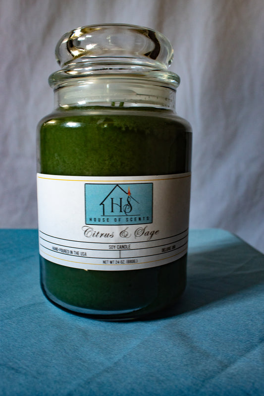 Citrus and Sage Deluxe Candle