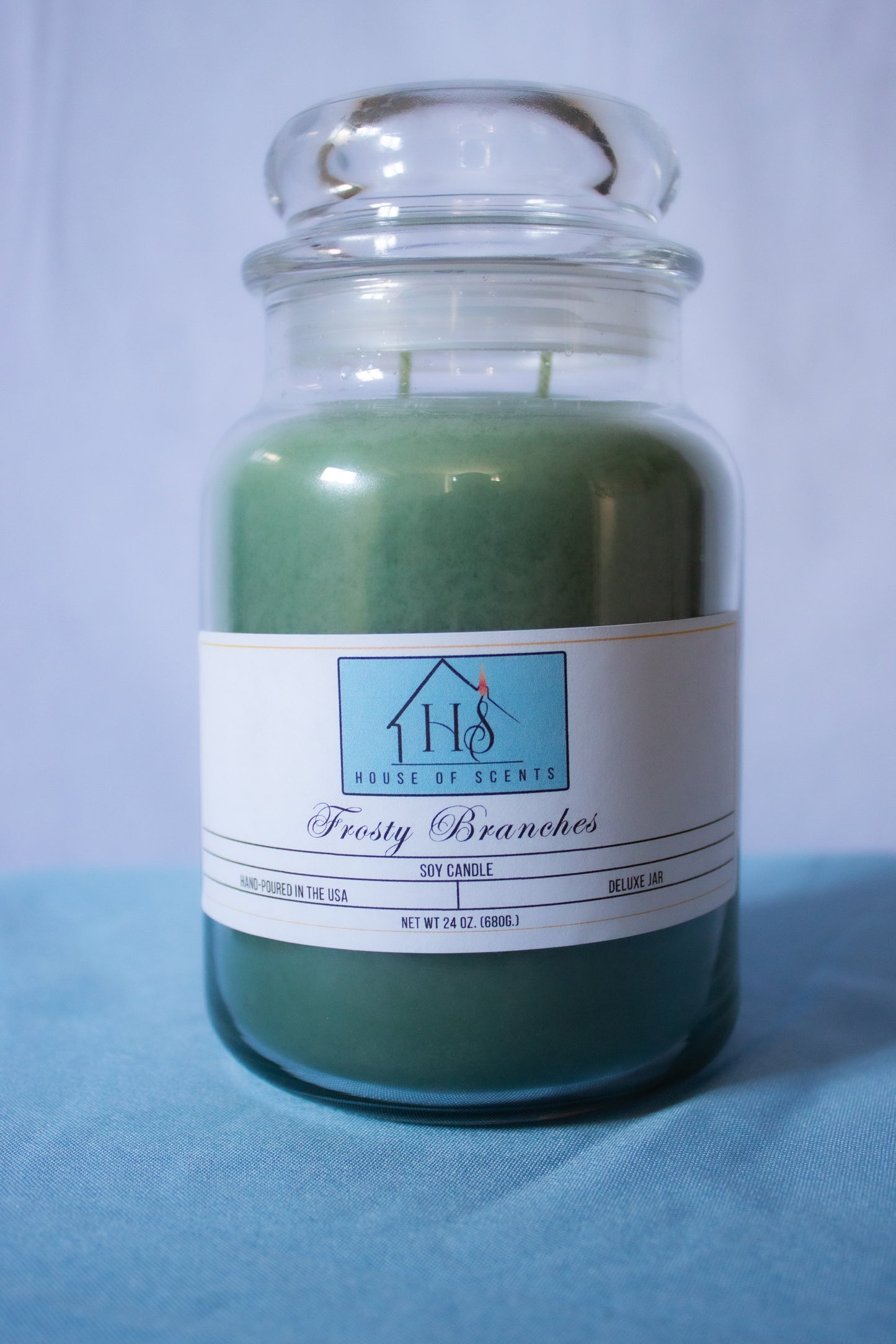 Frosty Branches Deluxe Candle